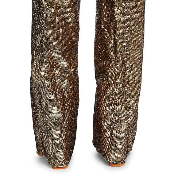 Public Desire" OVER THE TOP " Fold Over Glitter Boots - Gold(BRAND NEW!!!!!!!!!! - Picture 3 of 6